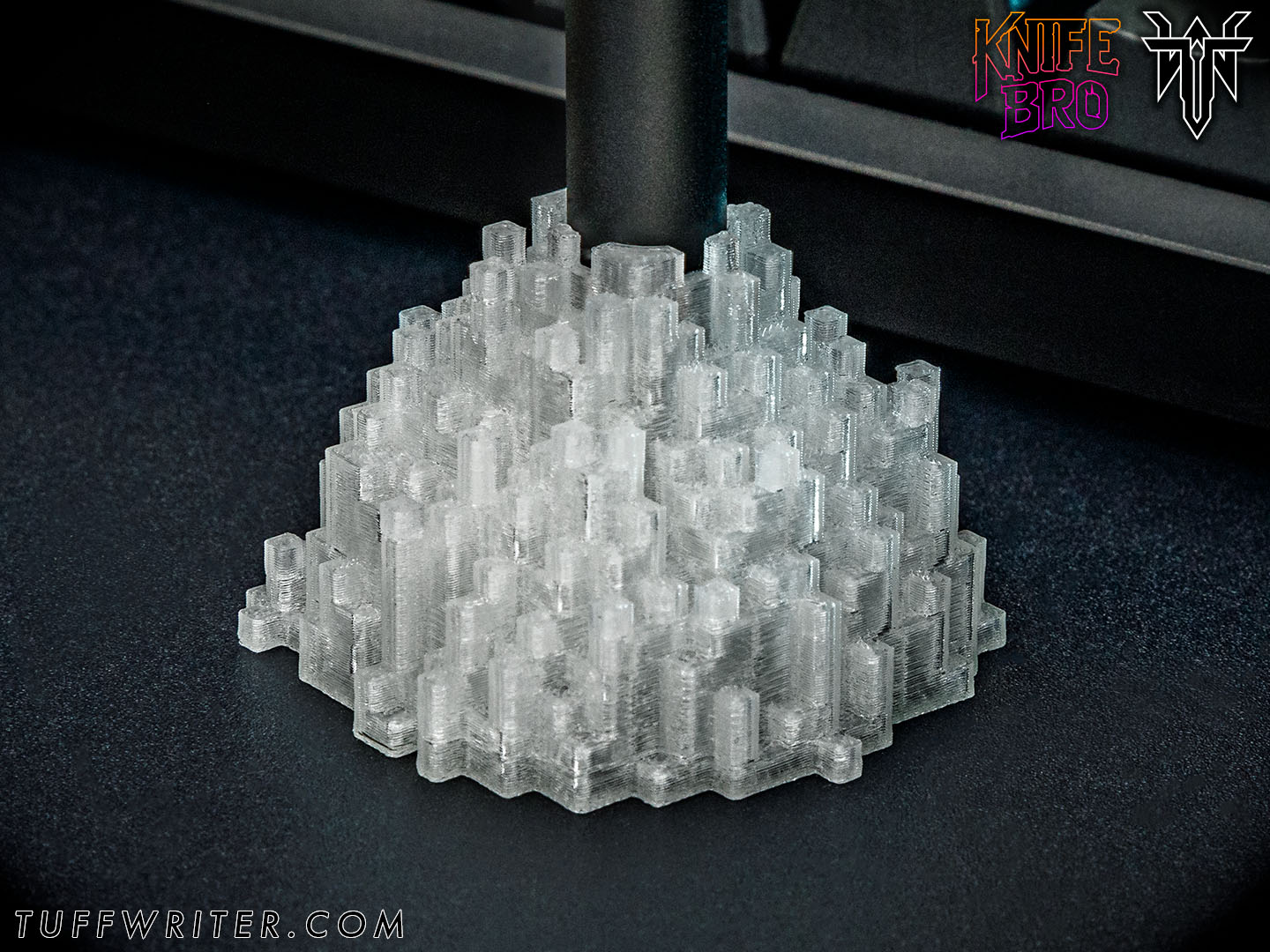 Knife Bro x Tuff Writer: Obelisk Pen Holder - Voxel