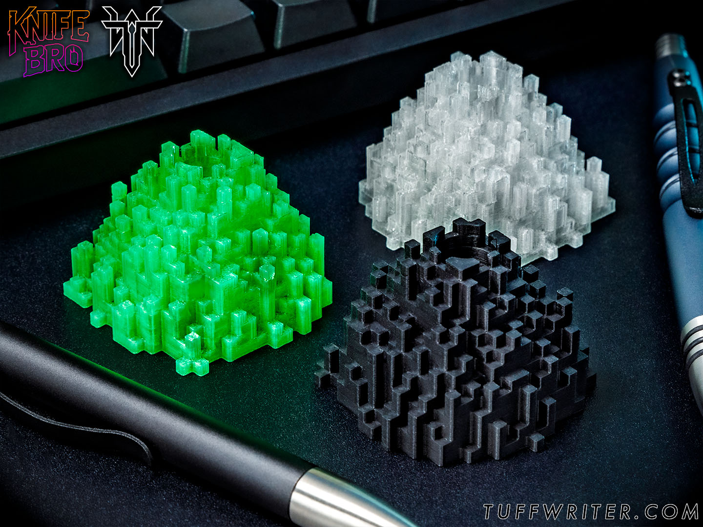 Knife Bro x Tuff Writer: Obelisk Pen Holder - Voxel