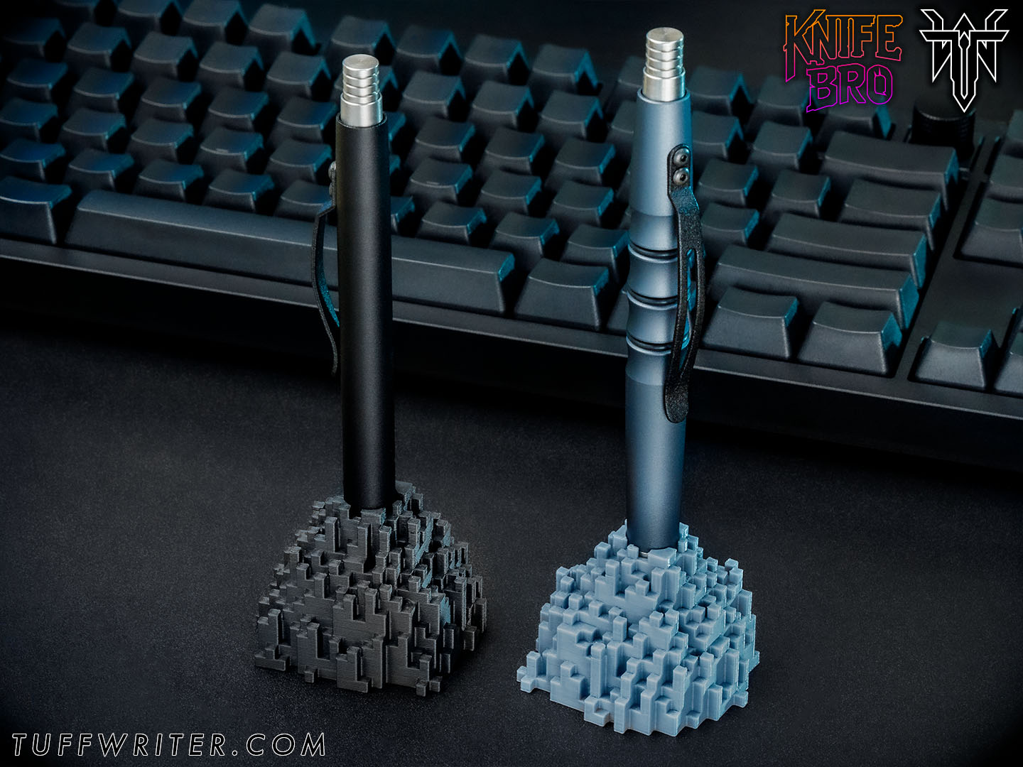 Knife Bro x Tuff Writer: Obelisk Pen Holder - Voxel